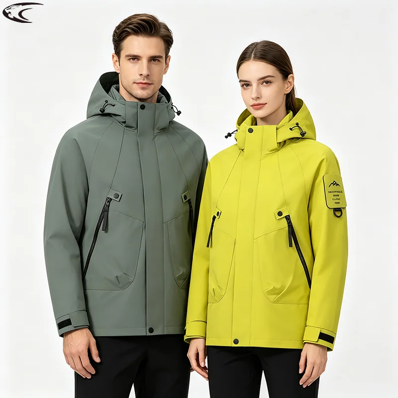 LNGXO Veste imperméable unisexe pour l'escalade, la randonnée, le camping, le trekking, coupe-vent pour hommes et femmes, imperméable anti-salissure pour l'extérieur