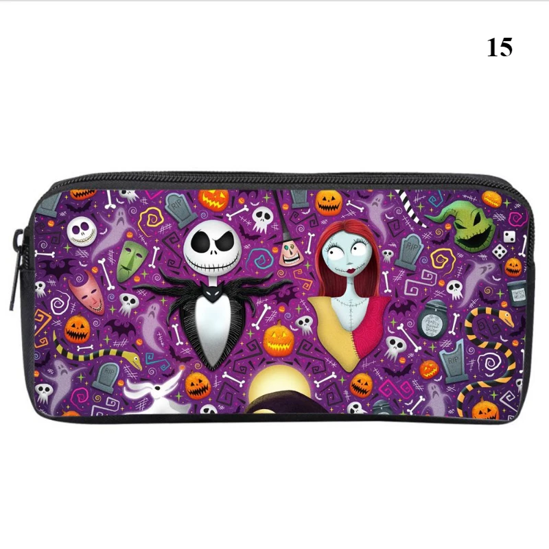 The Nightmare Before Christmas Pencil Case Cartoon Large Capacity Pen Bag Student Stationery Organizer School Office Supplies