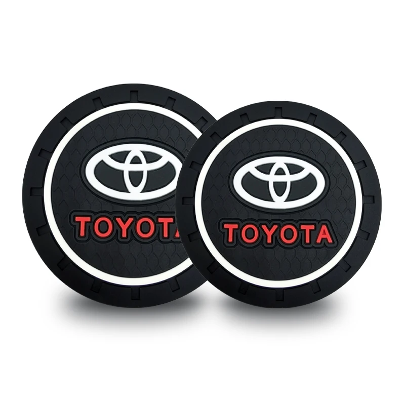 Car Anti Slip Coaster Anti-noise Water Cup Pad Cushion Car Accessories For Toyota Corolla Prius Yaris Hilux CHR Camry Auris Vios