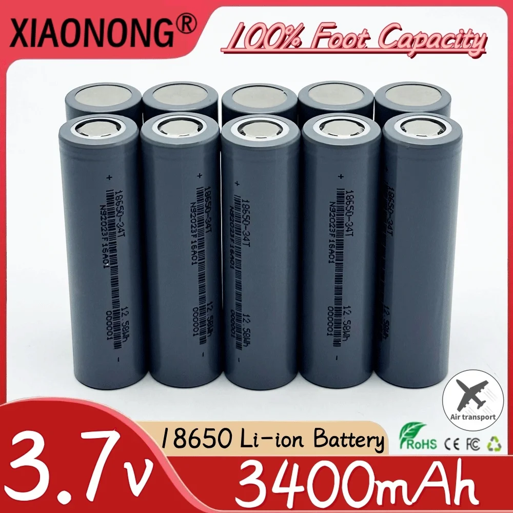 

100% Foot capacity 3.7V 18650 3400mAh rechargeable lithium battery battery 18650 3.7V universal battery Samsung/LG/Panasonic/Son