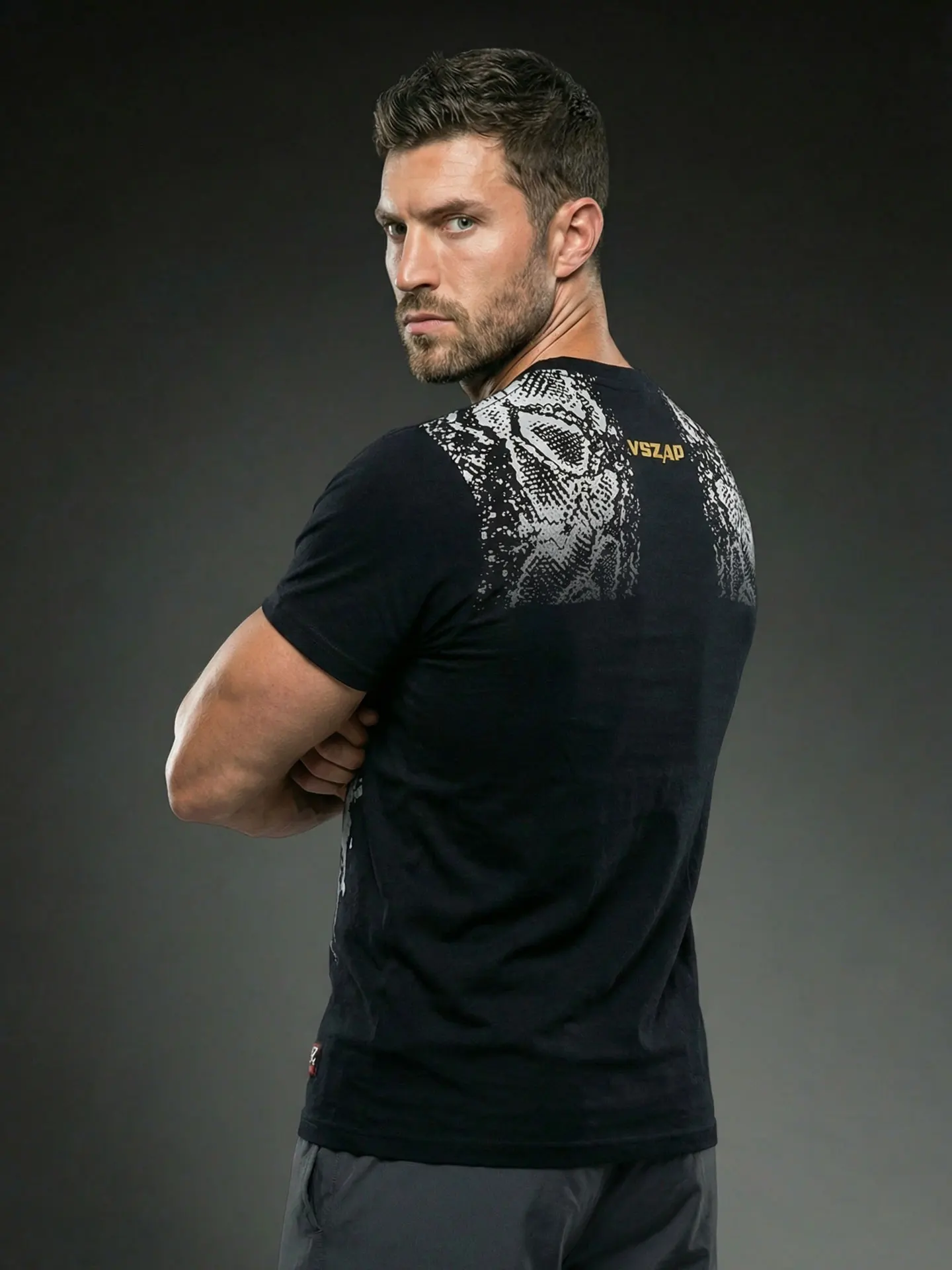 VSZAP MMA BJJ Boxing Fighter Training T-Shirt Cotton Short Sleeve for Mixed Martial Arts Gym Workout Clothing