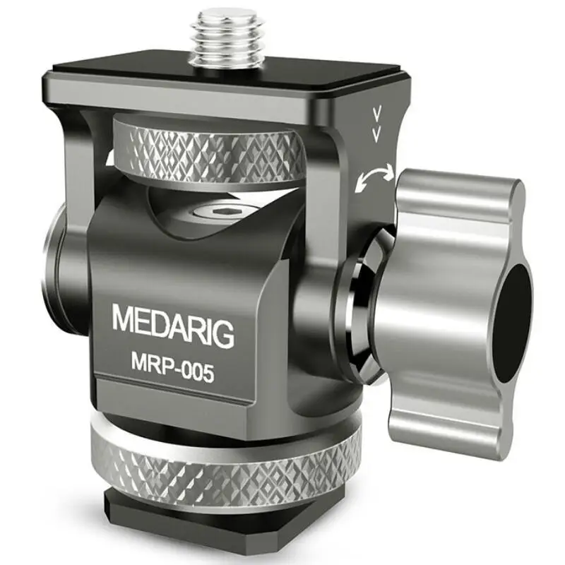 Soporte de cabeza de caracol ajustable de aleación de aluminio de 1/4 pulgadas para cámaras Slr, cámaras universales sin espejo y accesorios de zapata fría