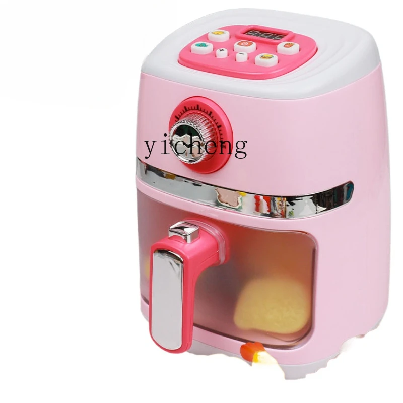 Tqh Children's Mini Small Kitchen Air Fryer Toys Simulation Baby Play House Cooking Real Cooking Suit