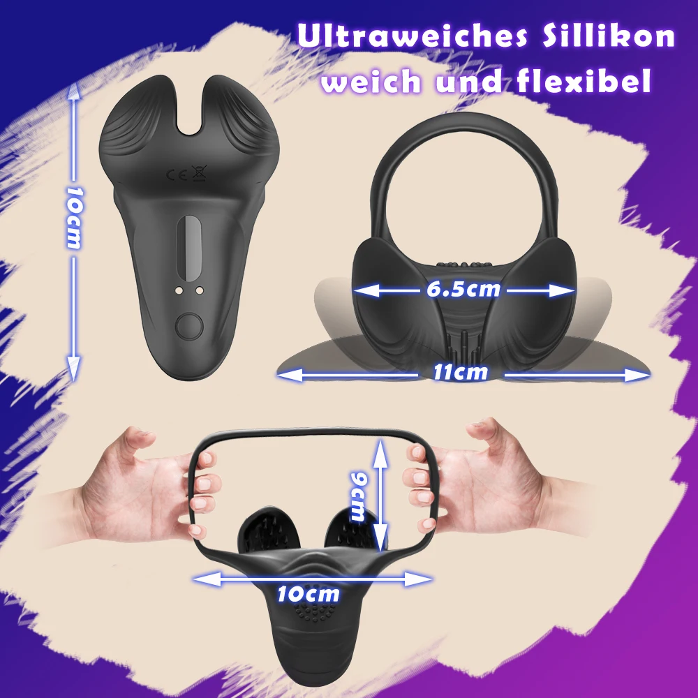 Sexy Toys Cockring for Men Testicle Massager Vibrator Penis Cock Ring on for Man Delay Ejaculation Penisring Sex Toys for Men 18