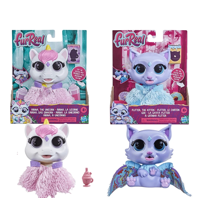 

Original Hasbro FurReal Flitter Unicorn Cute Electric Pets Airina Kitten Interactive Doll Toys Music Lights Collect Ornaments