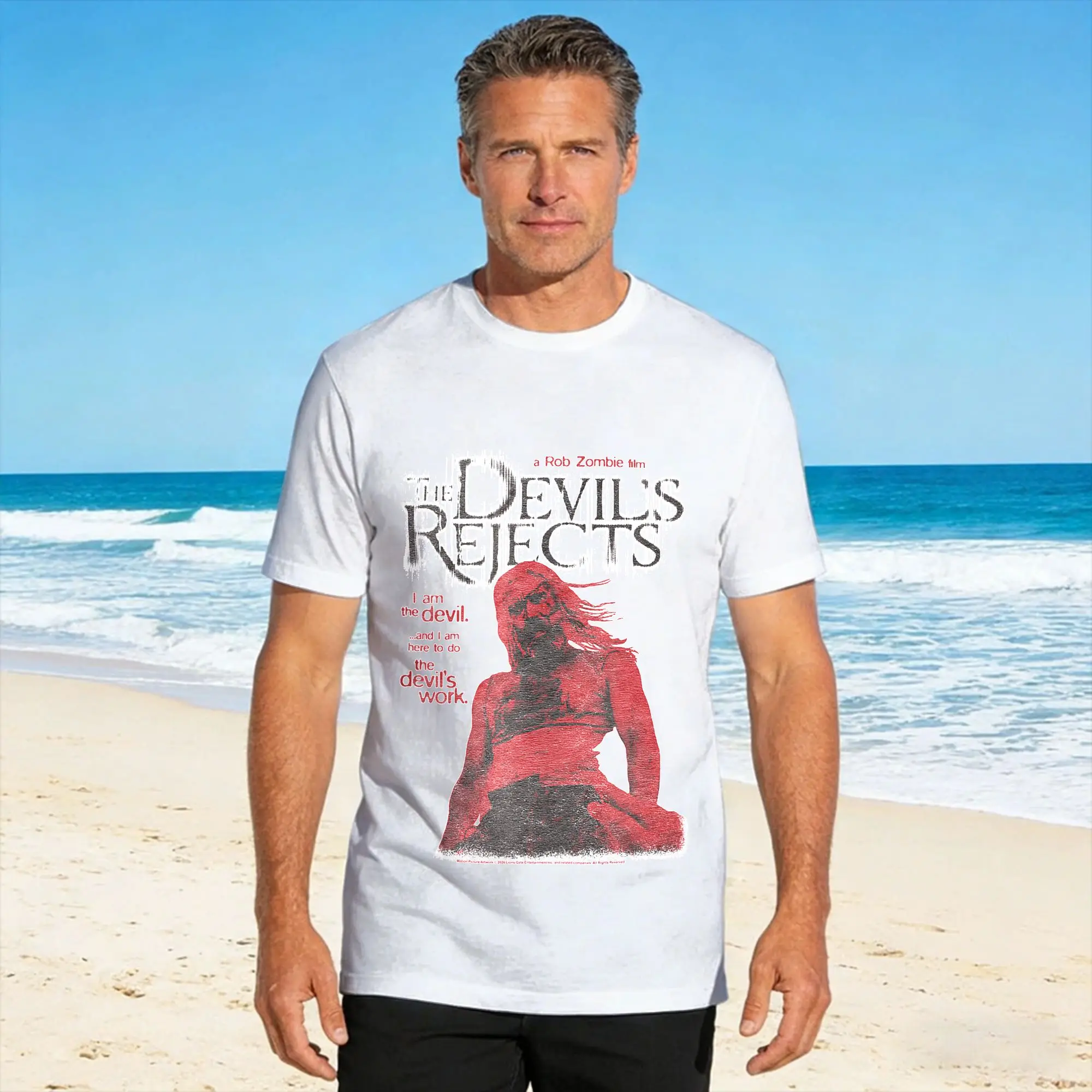 The Devil’s Rejects I Am The Devil Otis Poster Horror Movie T Shirt for Men Cotton Fashion T-Shirts Round Collar Tees Gift Idea