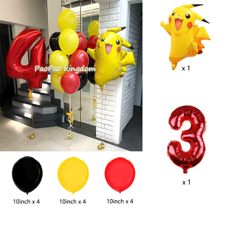 Bestseller Pikachu Ballon-Set Cartoon-Charakter Luftballons für Babyparty Geburtstagsdekoration – Detail 12