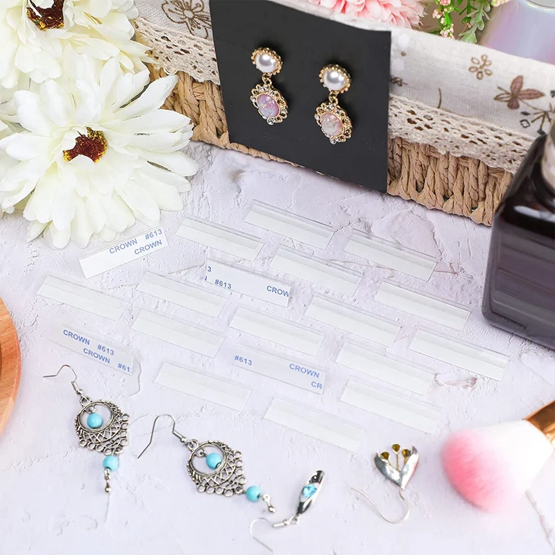 Adaptador de labios de plástico a granel, autoadhesivo para colgador de labios pendientes, collar, tarjeta, exhibición de Joyas, 450 unidades