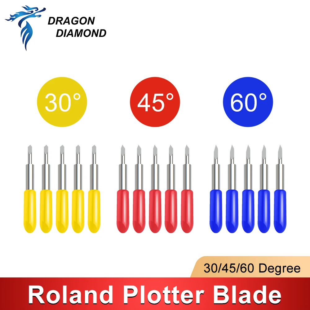 

DRAGON DIAMOND Roland Plotter Blade Cutting 30/45/60 Degree Vinyl Cutter Spare Part Milling Cutter Carving Tools