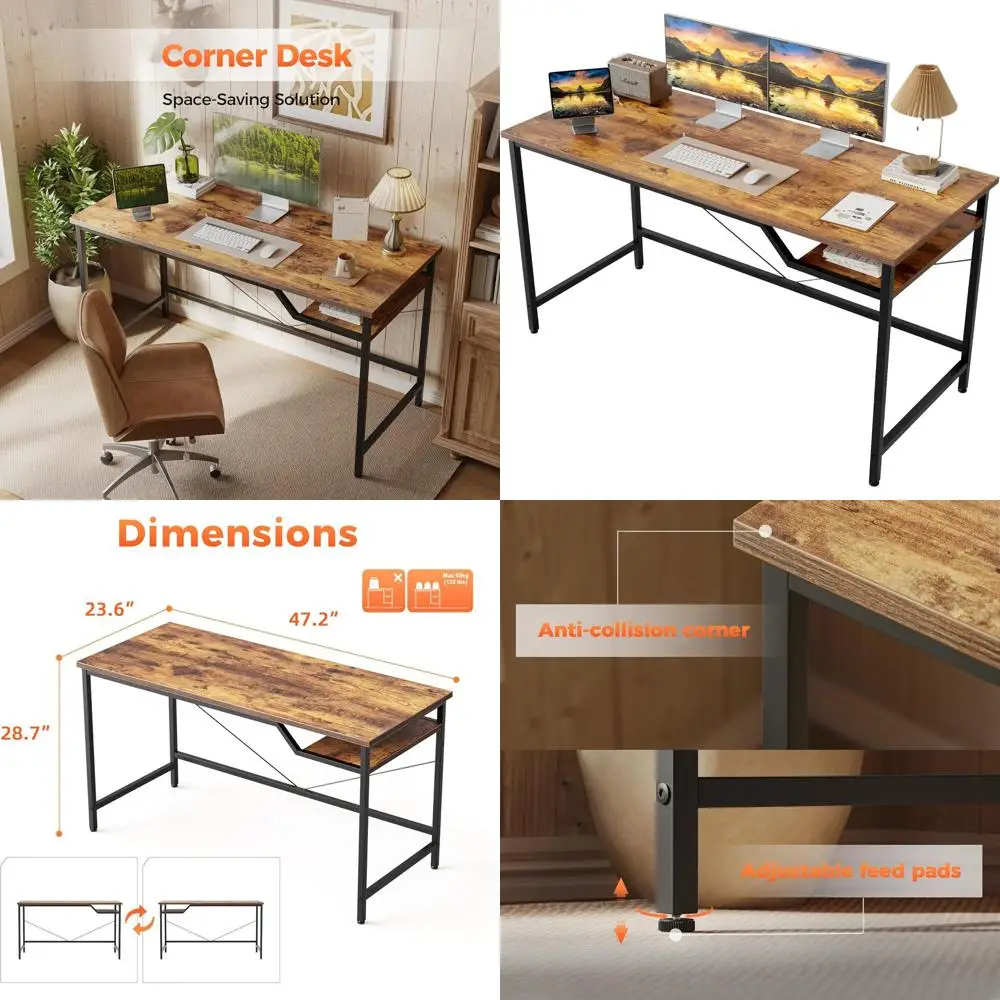 

Компактный игровой стол 48x24: современный минималистичный стол для домашнего офиса для небольших помещений и учебы