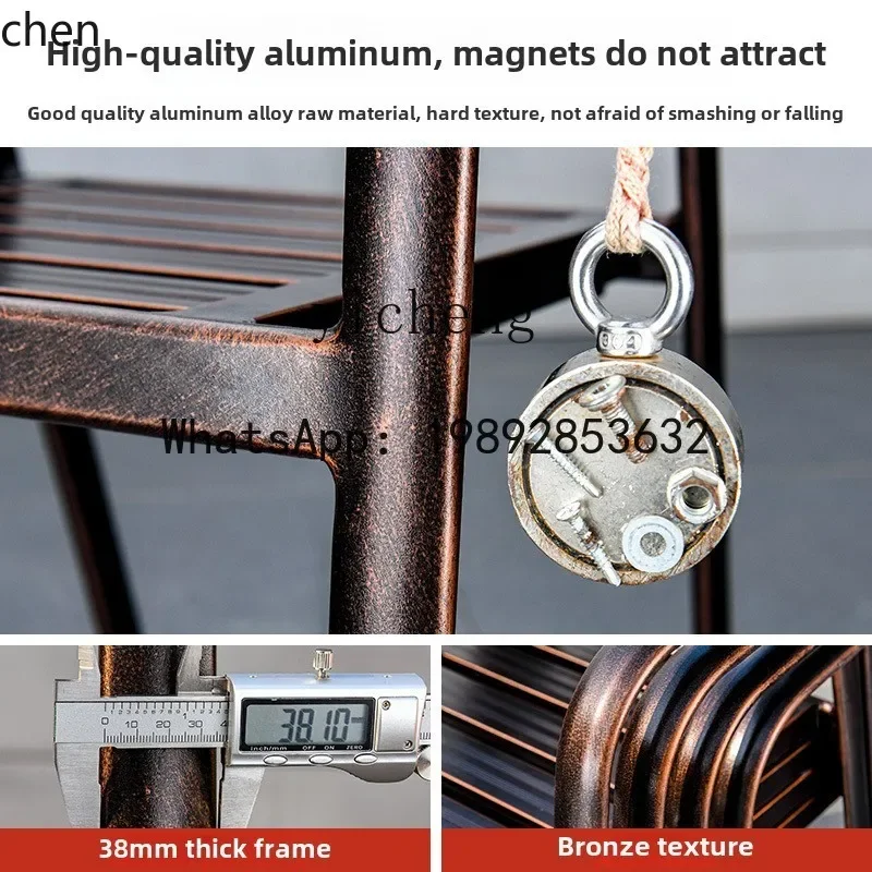 

AB outdoor tables and chairs courtyard round table aluminum alloy outdoor waterproof and sunscreen terrace balcony garden table