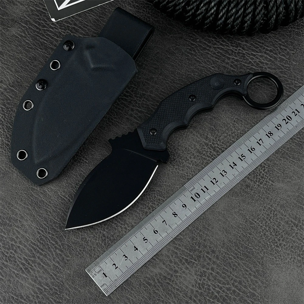 

High-Hardness Outdoor Camping Fixed Blade Knife 8Cr13MoV Blade G10 Handle Daily Hiking Mountaineering Multi-Functional Tool