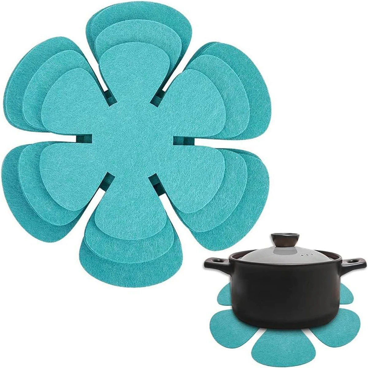 

12pcs/set Felt Pot & Pan Protection Mats Anti-Scratch Non-stick Divider Pads Pan Bottom Heat Insulation Protect Cookware Tools