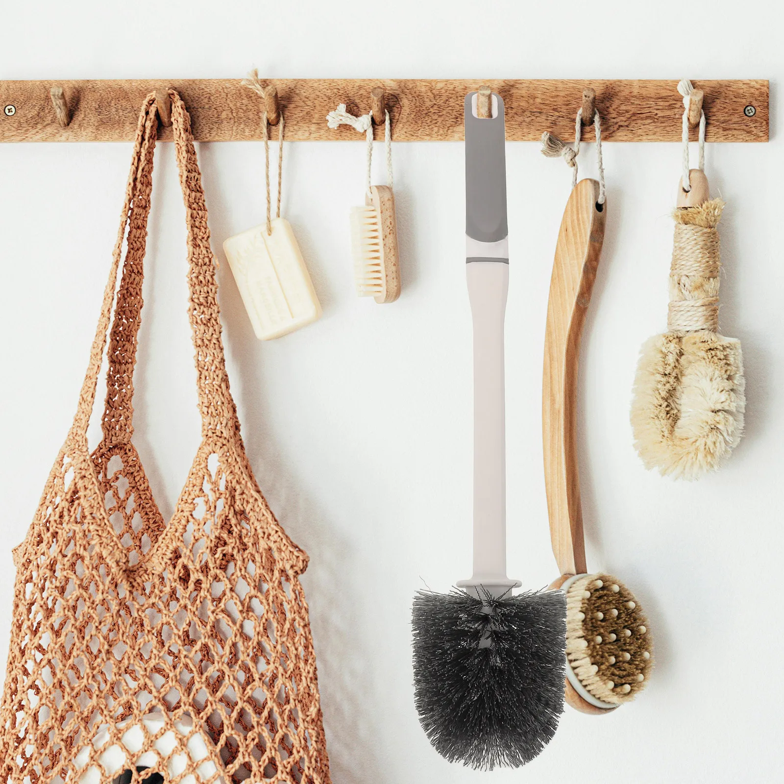 

Toilet Cleaning Brush Set Commercial Reusable Base Multifunctional Bowl with Holder Bathroom