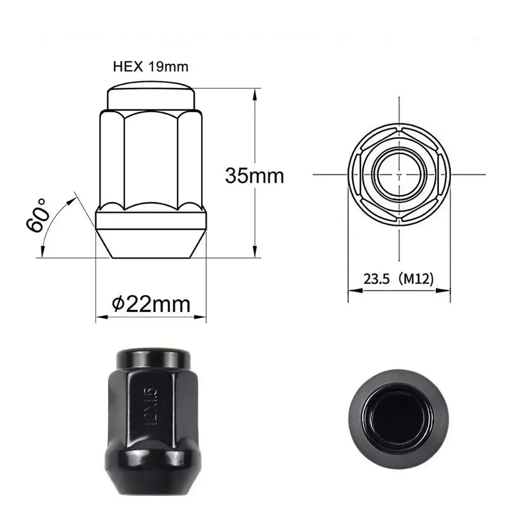 For Vehicles With Wheel Studs Requiring A 1/2