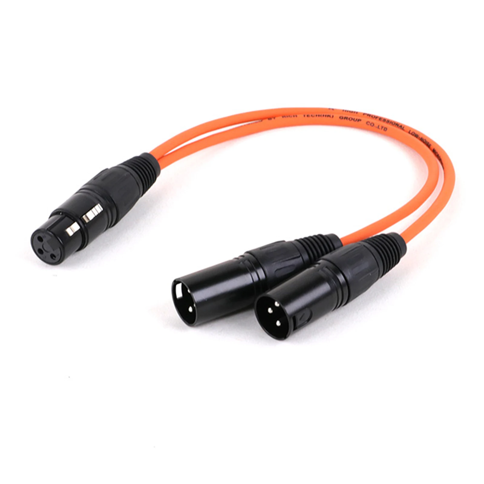 GuerGuo Balanced XLR Splitter Cable Black Microphone Cord-3Pin Female to 2 Male XLR Y Cable 0.3M 0.5M 1M 1.5M 2M 3M 5M