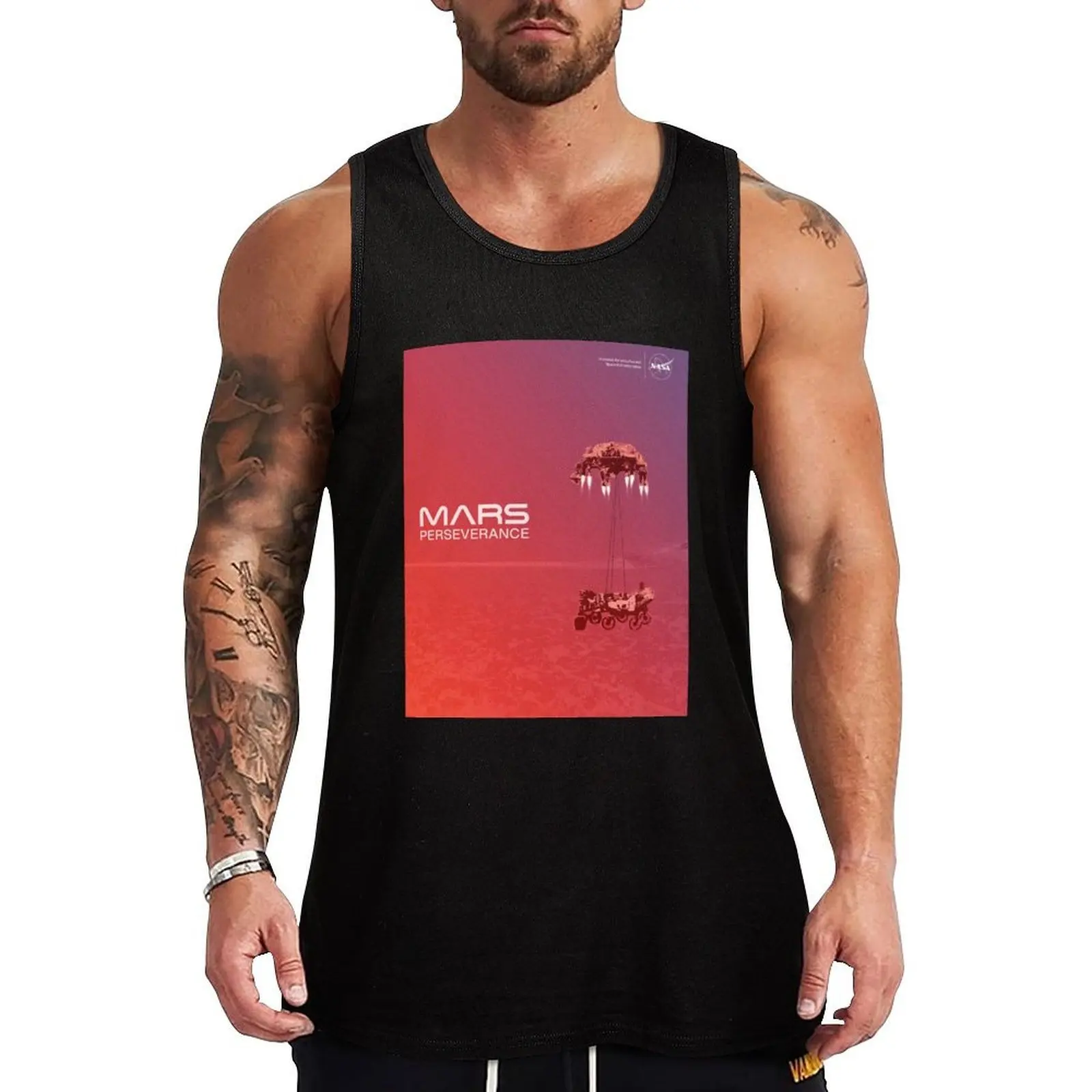 Mars Perseverance Rover Tank Top décontracté et ample, sans manches, pour l'été, à porter au quotidien