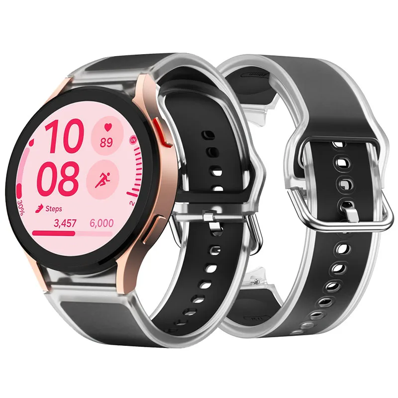 

No Gaps 20mm Sports Silicone Strap For Samsung Galaxy Watch 7 6 5 Pro 4 44mm FE 40mm Band Watch6 Classic 47mm 43mm Accessories