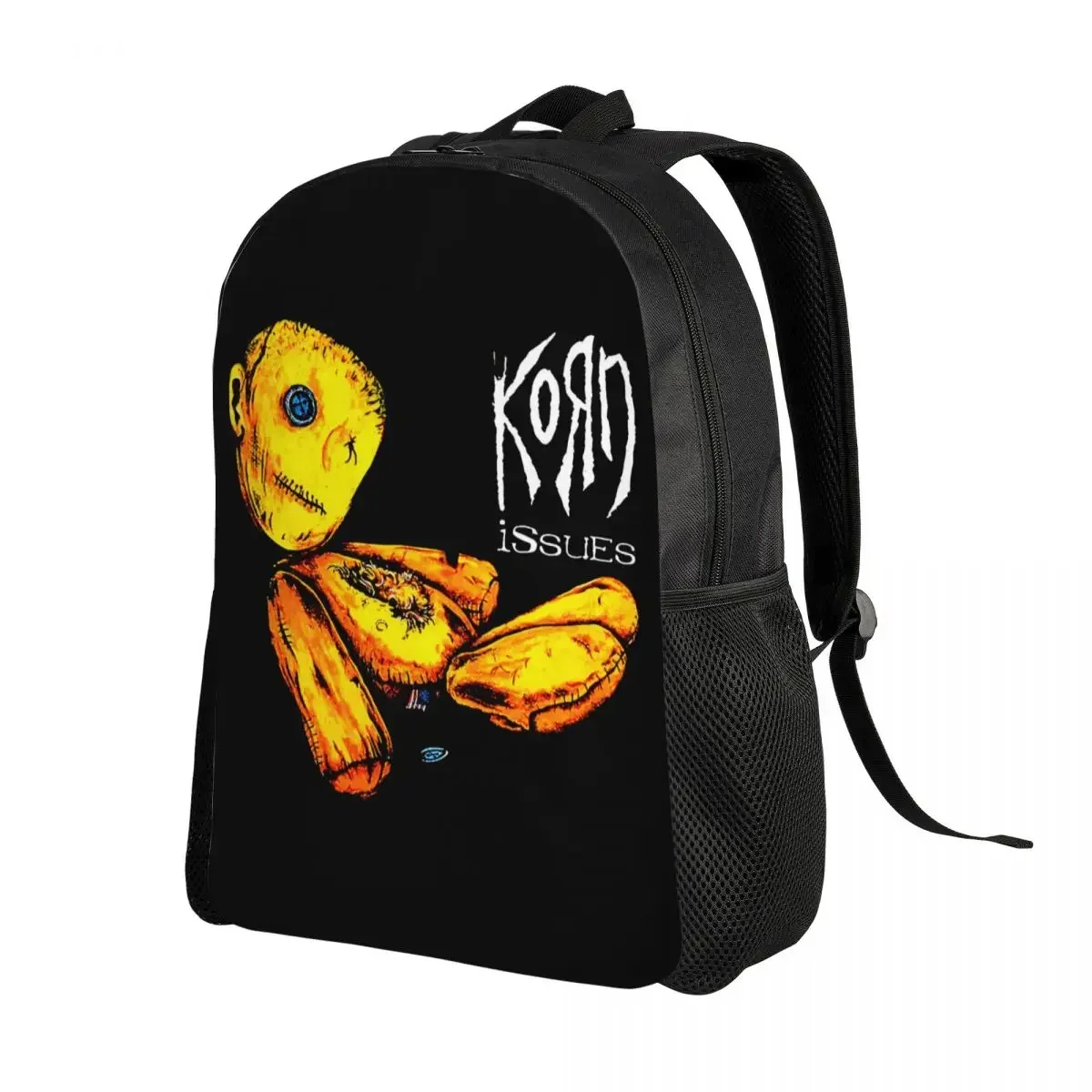 Custom Korns Heavy Metal Music Hard Rock Roll Backpack for Women Men Water Resistant College School Band Bag Printing Bookbag