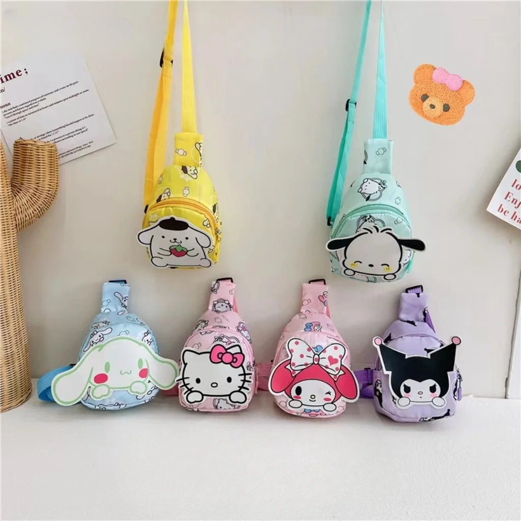 Sanrio Tide Children's Backpack Cartoon Cute Male and Girls Crossbody Shoulder Bag South Korea Ultra Light Children's chest bag