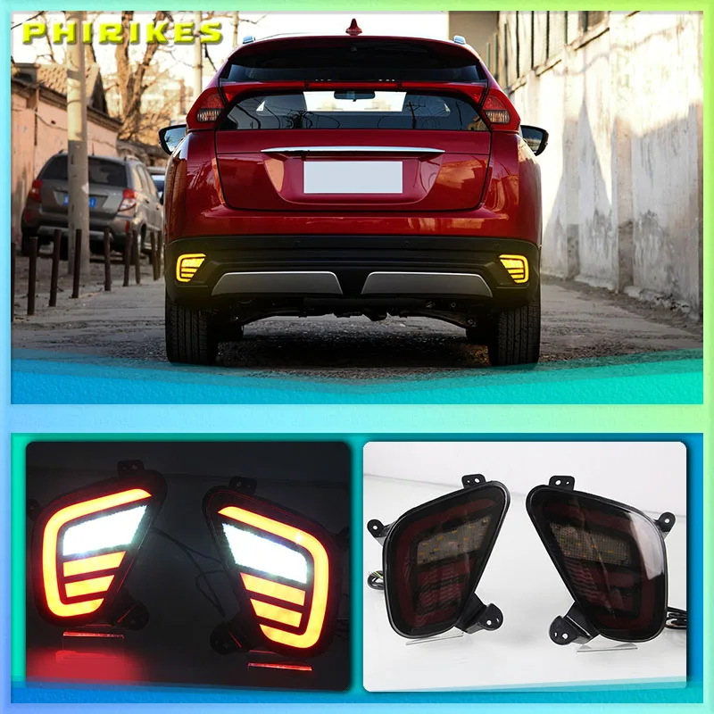 

For Mitsubishi Eclipse Cross 2017 - 2020 Multi-functions LED Rear Bumper Light Fog Lamp Brake Light Turn Signal Reverse Light