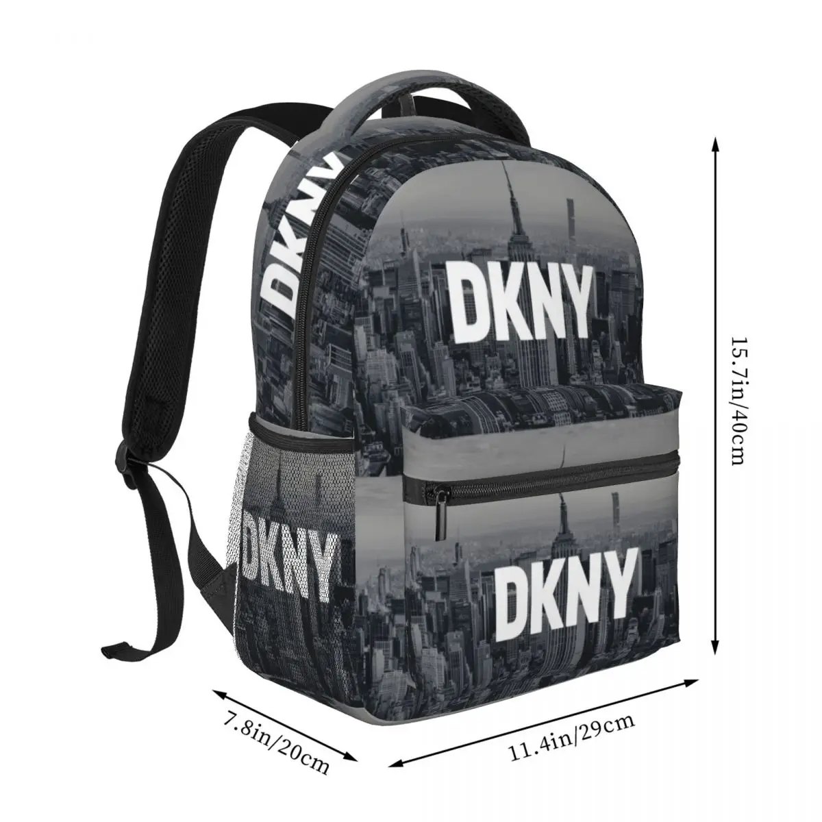 DKNYS NewYork Skyline Backpack for Men Women Fashion Student Business Daypack College Shoulder Bag 16in