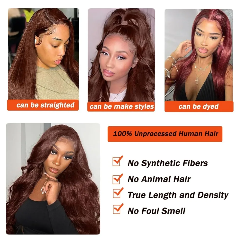 10-18 بوصة الشوكولاته البني 4x4 جزء مجاني الجسم موجة إغلاق الشعر البشري البرازيلي قبل قطعها خياطة في نسج شعر ريمي 150% الكثافة