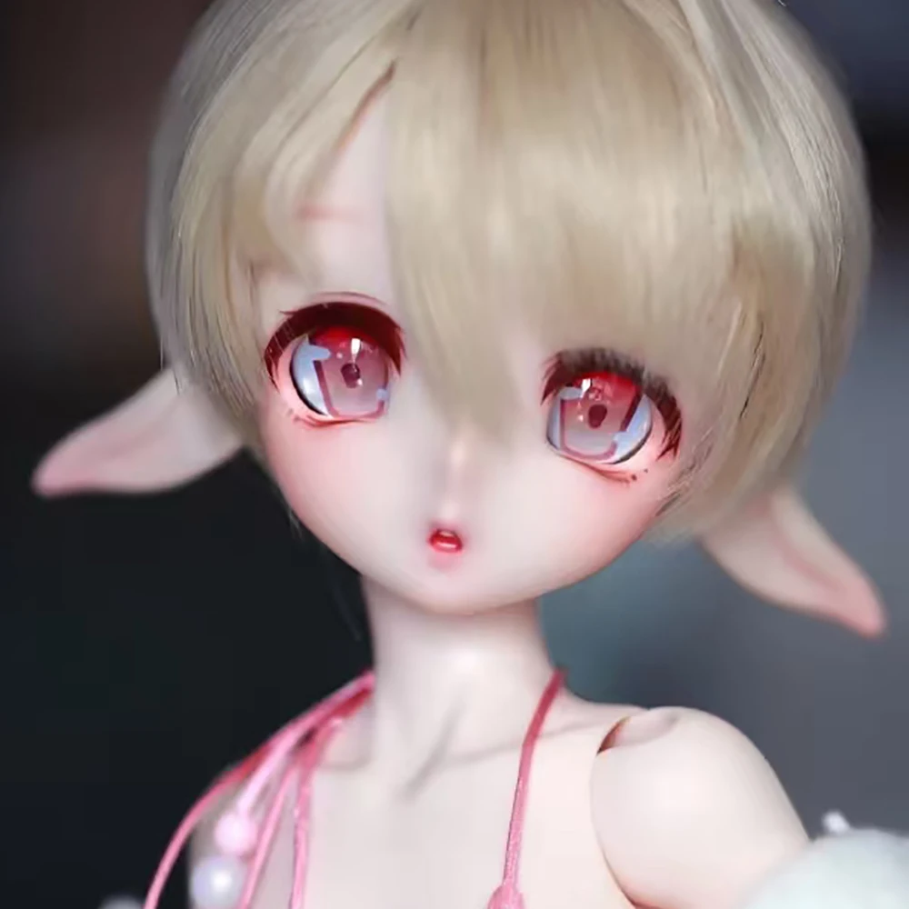 1/4 BJD Puppenkopf Anime Elfenkopf ohne Make-up aus Harzmaterial, BJD Puppenkopf ohne Make-up, DIY Modellpuppenkopf Spielzeug – Detail 1