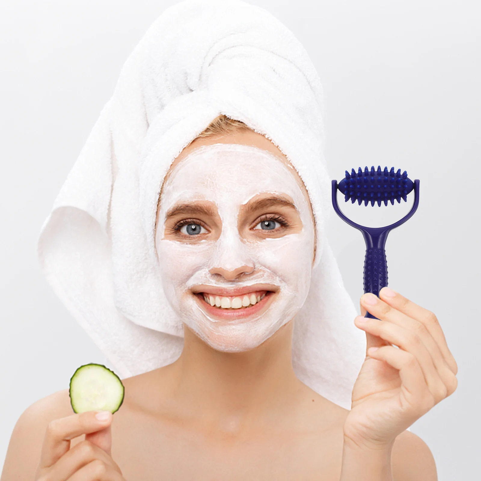 

Ролик для массажа мышц, ручной ABS, ПВХ, прочный массажер для спины, шеи, ног, инструмент для снятия стресса, кровообращения, усиления