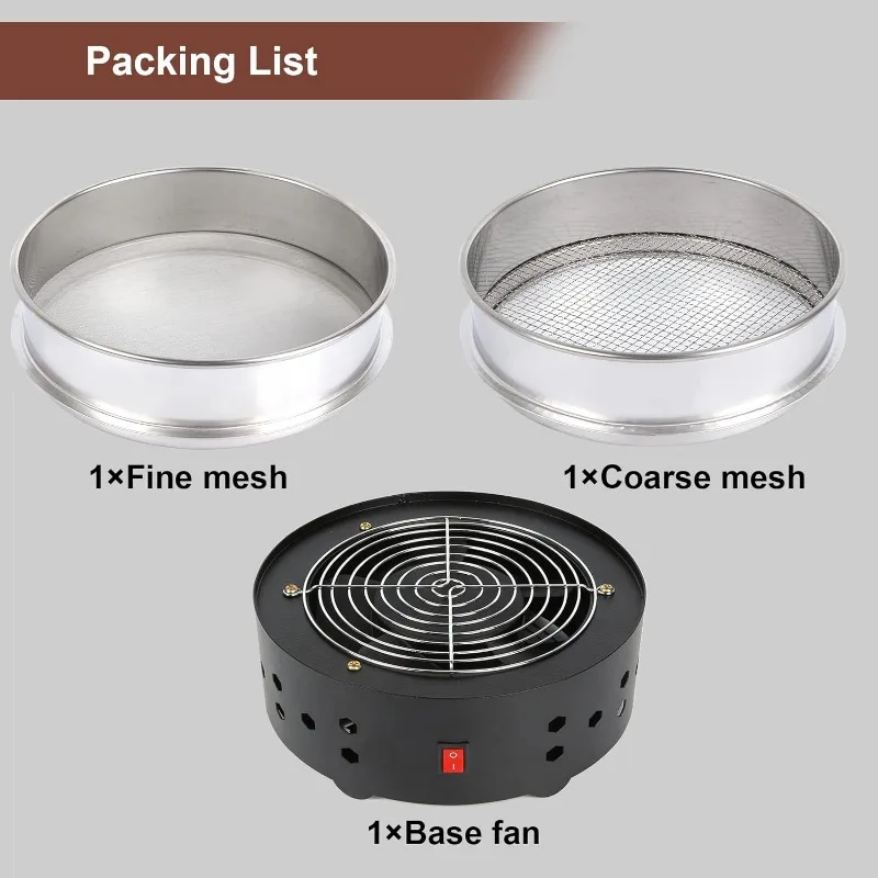 Coffee Bean cooler, Electric Coffee Roasting Cooling Machine, High Capacity 500G, Double layer Collect Coffee Chaff (500g Black)