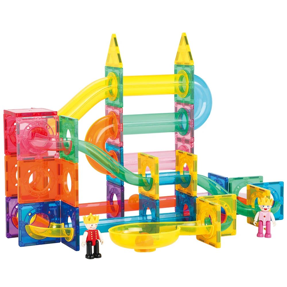 

Kid Learning Toy 167pcs Marble Run Compact Set Construction Building Blocks Educational Toys Magnetic Building Block Tile