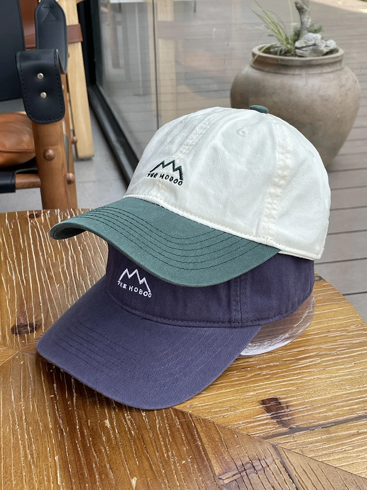 

Embroidered baseball hat for men and women casual couple washed soft top cap for women