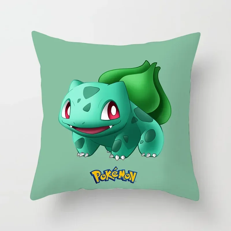 Anime Pokemon Pikachu Kissenbezüge Deko-Spielzeug für Zuhause Büro Sofa Cartoon Charizard Actionfigur Quadratische Kissenhüllen Spielzeug Geschenk