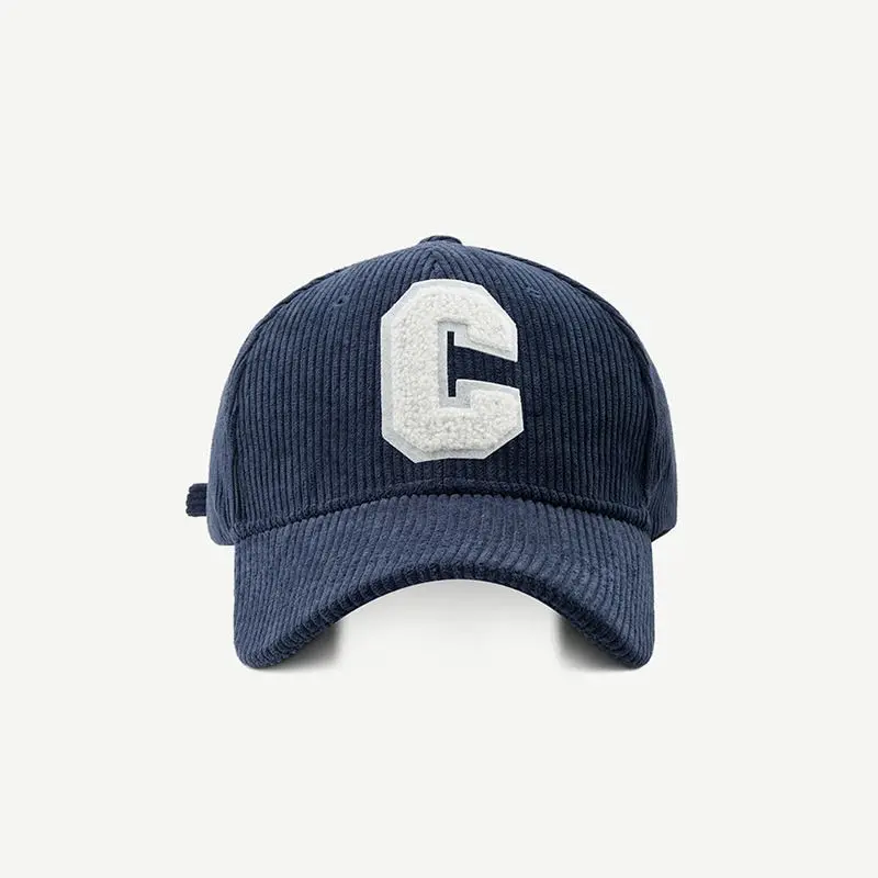 Fashion Corduroy Baseball Cap Ladies Letter C Snapback Hat Women Shopping Dress Up Adjustable Casual Caps Hip Hop Hats