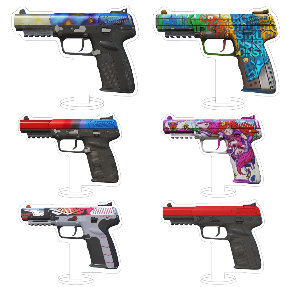 Lucky Seven Store weapon CS2 GO Pistols Five-SeveN 57 Buddy Case Hardened Hyper Beast Hybrid acrylic stand desk ornament gift