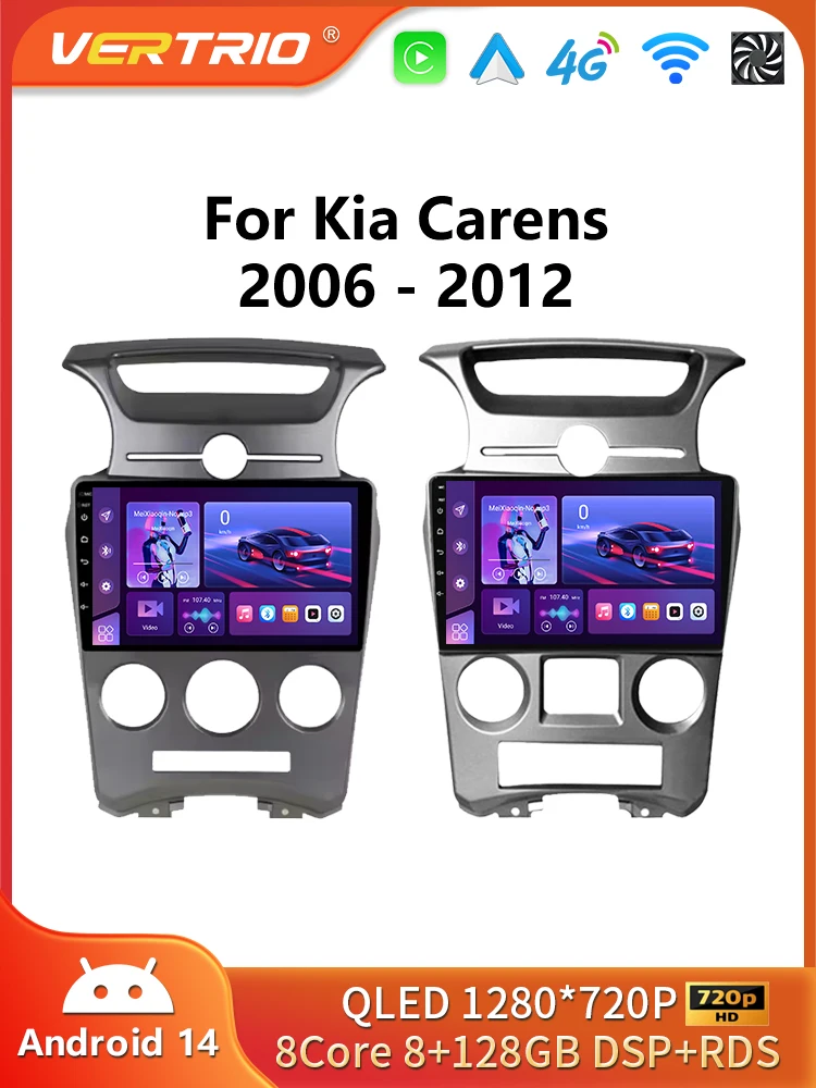 Auto Android Voor Kia Carens UN 2006-2012 5G wifi BT Draadloze Carplay Scherm Radio Stereo Multimedia Speler GPS Navigatie DVD - afbeelding 2