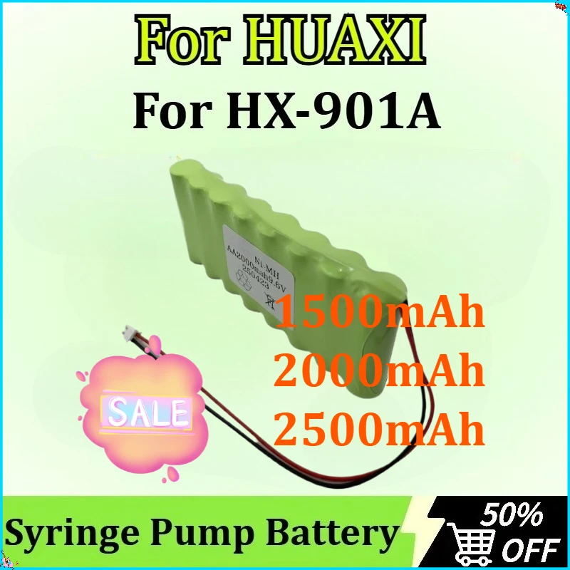 

For HUAXI HX-901A Syringe Pump Battery Replacement New 9.6V 1500mAh/2000mAh/2500mAh