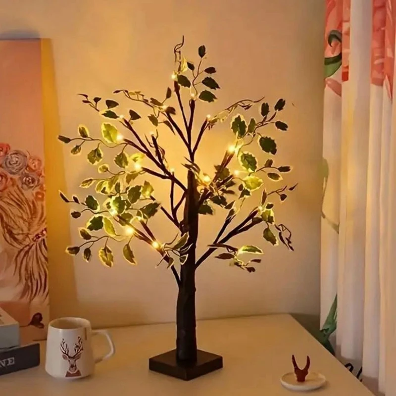 LICE-1Pc 24LED محاكاة شجرة ضوء عطلة على شكل شجرة ضوء نشاط مختلف المشهد الديكور شجرة مضيئة