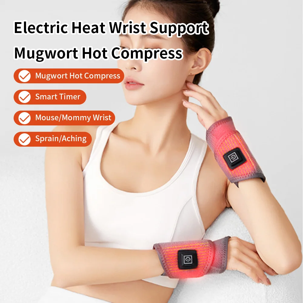 

USB-массажер для рук с электрическим подогревом, инструменты для защиты суставов на запястье, спортивные дышащие устройства для ухода за руками, регулировка температуры