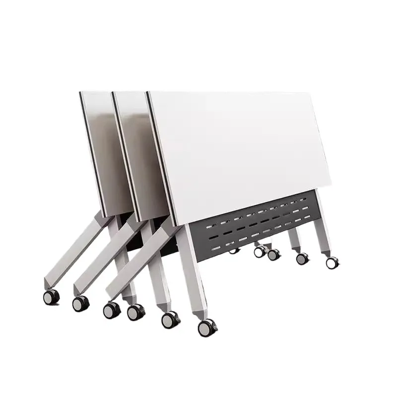 Foldable meeting table and chair combination activity mobile strip table meeting room office training table