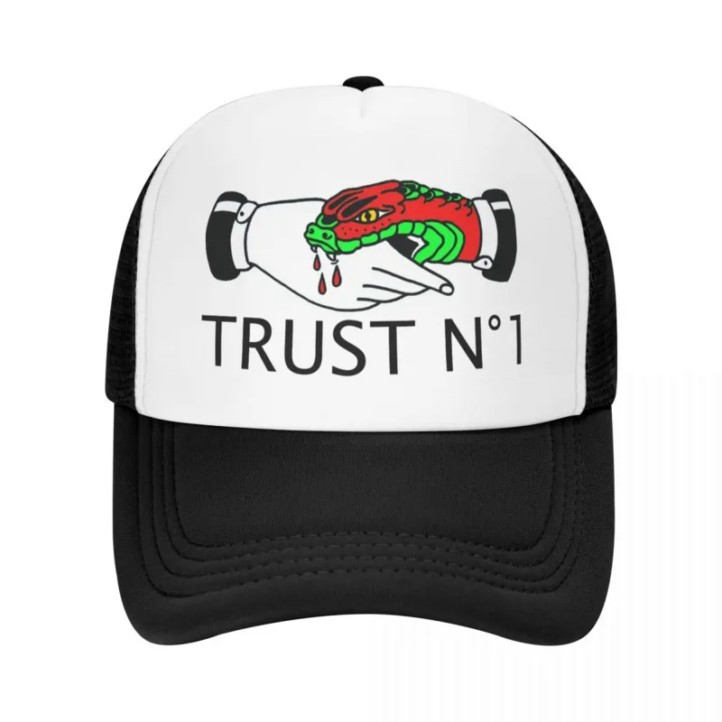 

Y2K Personalized Trust No One Baseball Cap Women Men Breathable Trucker Hat Streetwear Snapback Caps Summer Hats