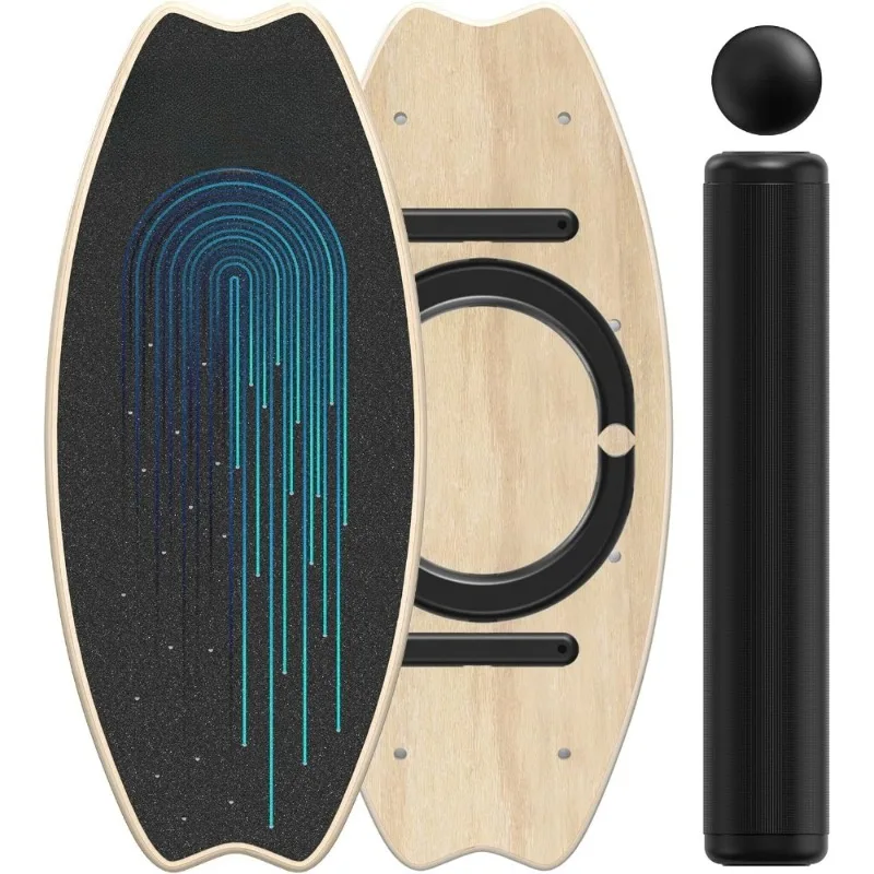 

Балансировочная доска с 7 режимами и регулируемыми ограничителями, тренажер для тренировки равновесия, для физиотерапии и серфинга