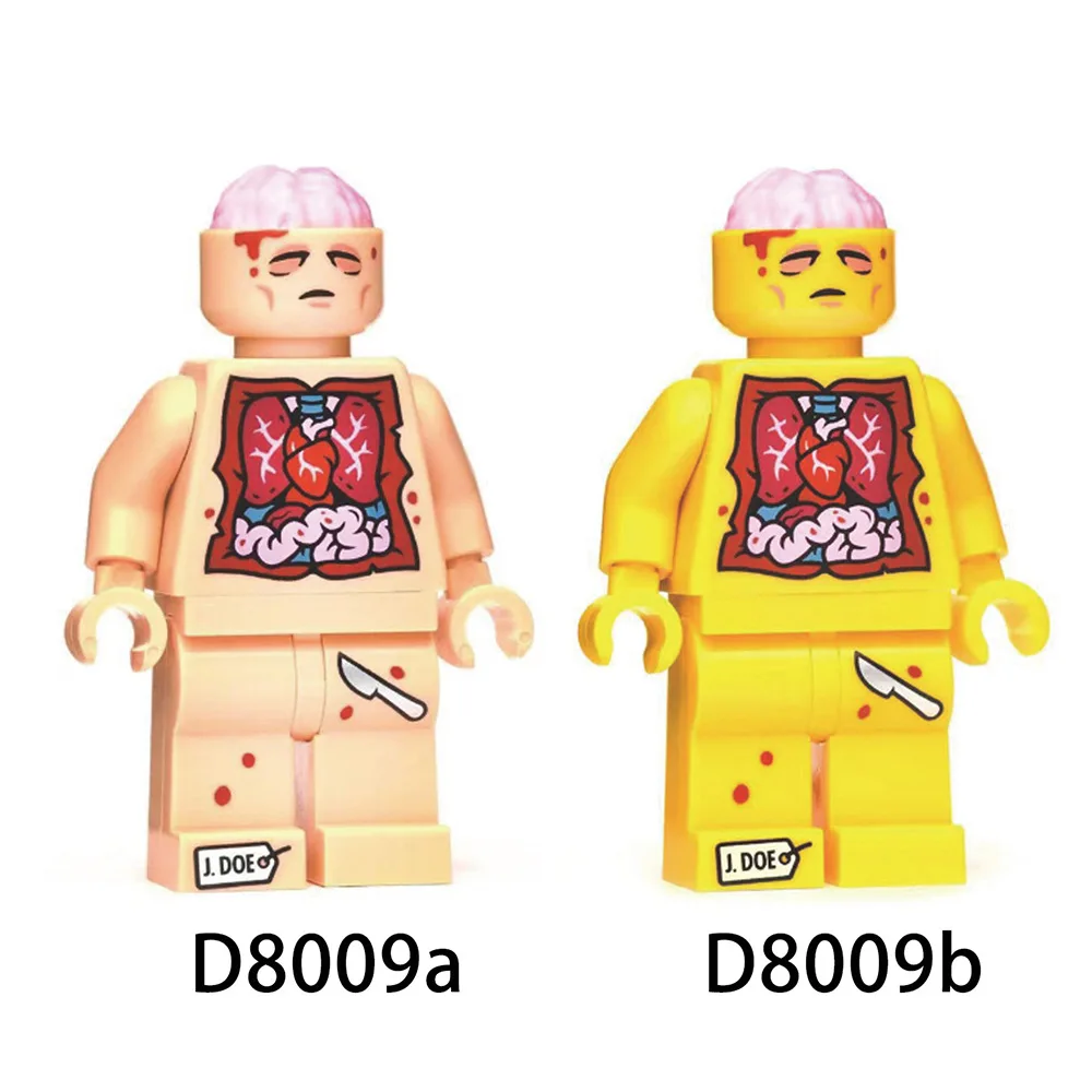 D8009A/D8009B Puzzle anatomique humain à assembler, jouet en blocs de construction, sac de collection pour les passionnés d'anatomie