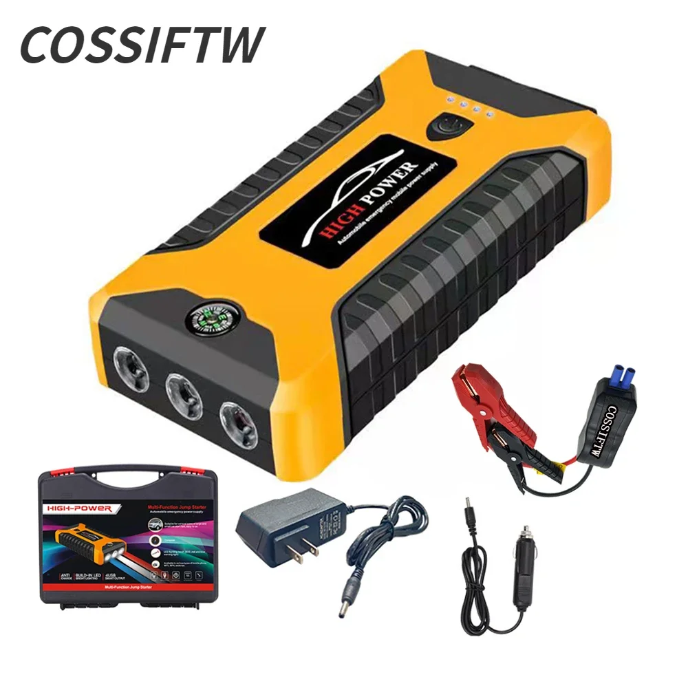 Jump Starter 4 In 1 Pump Air Compressor 600A 16800mAh Power Bank 12V Digital Tire Inflator 150PSI Emergency Battery Booster