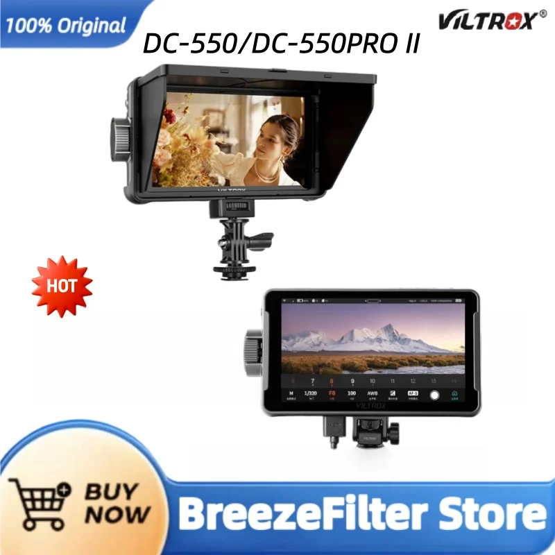 Monitor de Estudio Profesional para Cámara VILTROX DC-550/DC-550PRO II, Pantalla Táctil HDMI de 5.5 Pulgadas, 4K 30Hz, LUT, 1920x1080, Monitor de Director