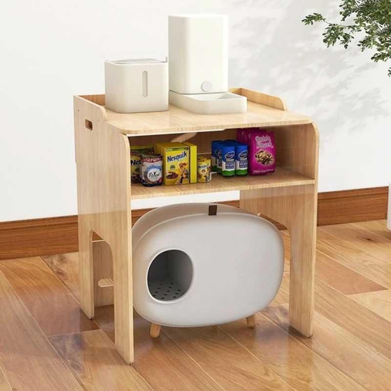 

Cat Toilet Tree Cats Storage Sandbox Tower Accessories Kitten Cat Litter Box Holder Trees Furniture Cats Pet Products Supplies