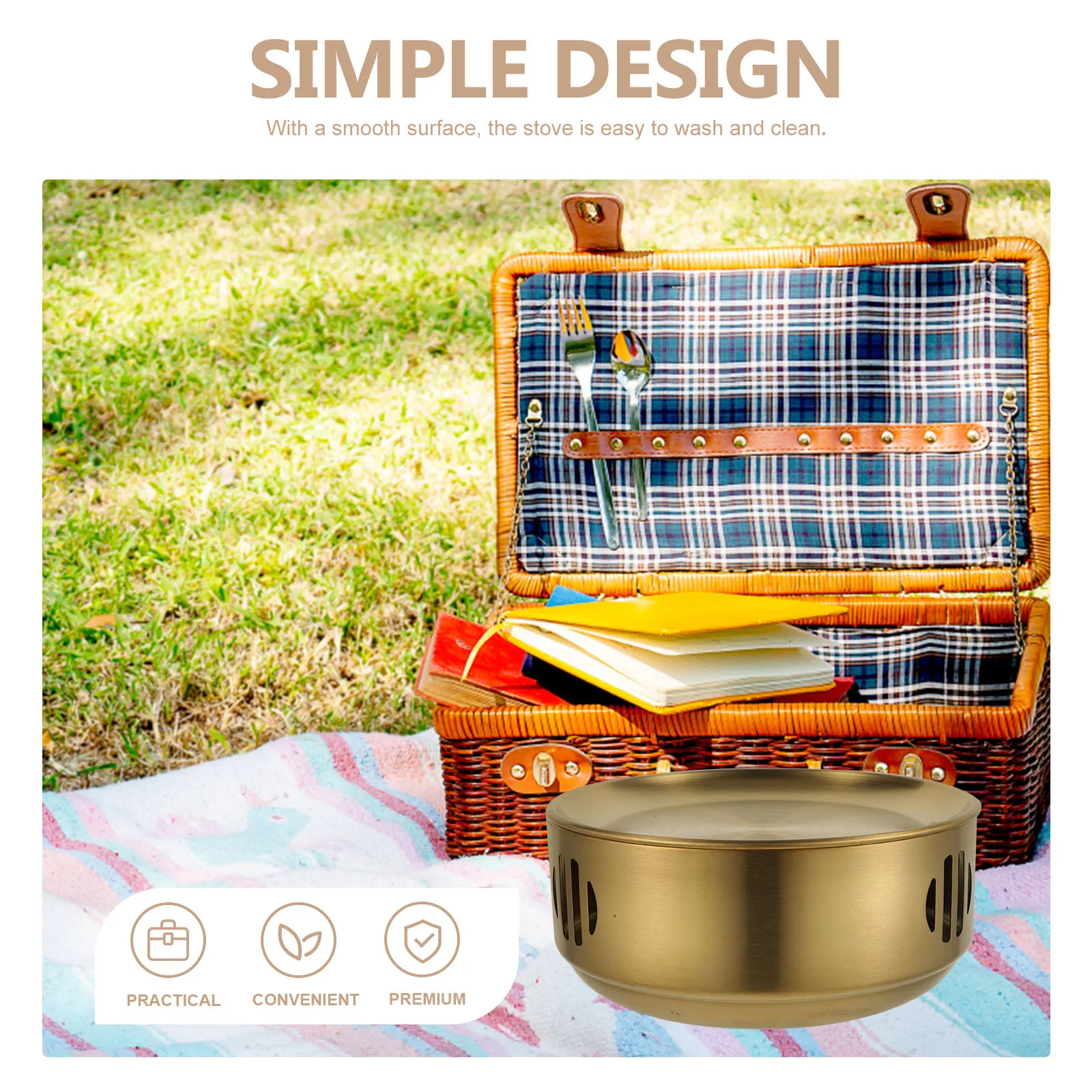 

Alcohol Stove Stainless Steel Portable Outdoor Camping Cooking Burner Compact Insulated Heating Stove for Backpacking Picnic Bbq