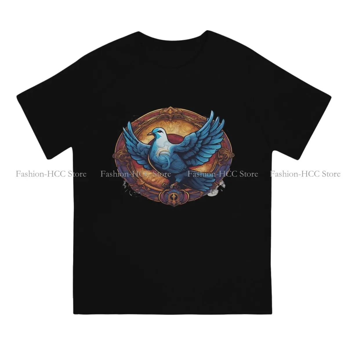 A Reliable White Harajuku Polyester TShirt Peace Dove Printing Tops Comfortable T Shirt Men Short Sleeve