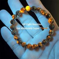 1pc Natural Flame Stone Energy Bracelet women men unisex beads banglCrystals Adjustable Stretch Bead Bracelete gift for brother