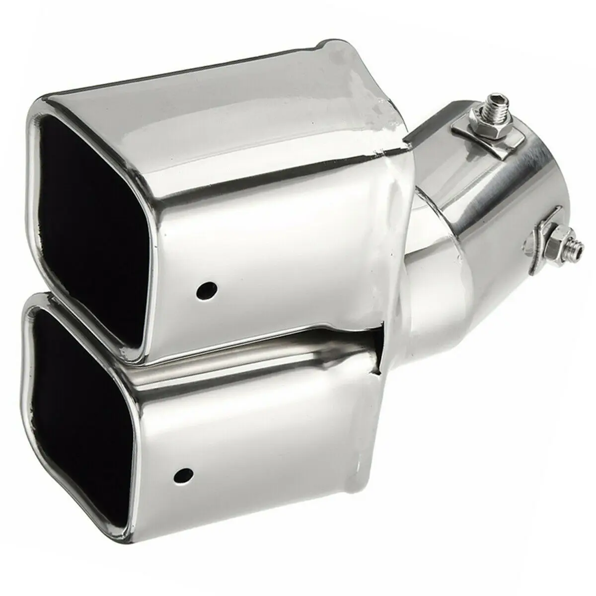 

Трендовые автомобильные глушители с двойной трубкой из нержавеющей стали, украшение выхлопной трубы, выходное хвостовое горло для 2,